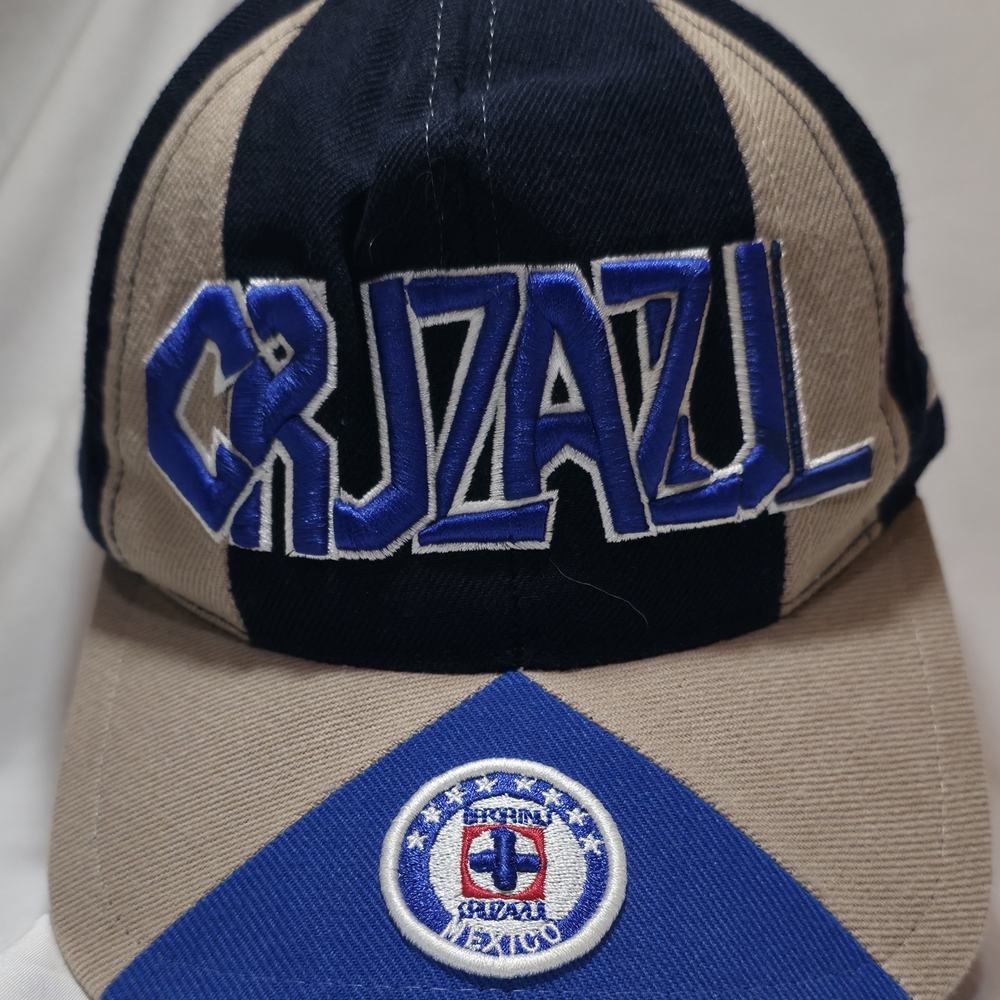 Embroidered Baseball Cap - Navy & Tan